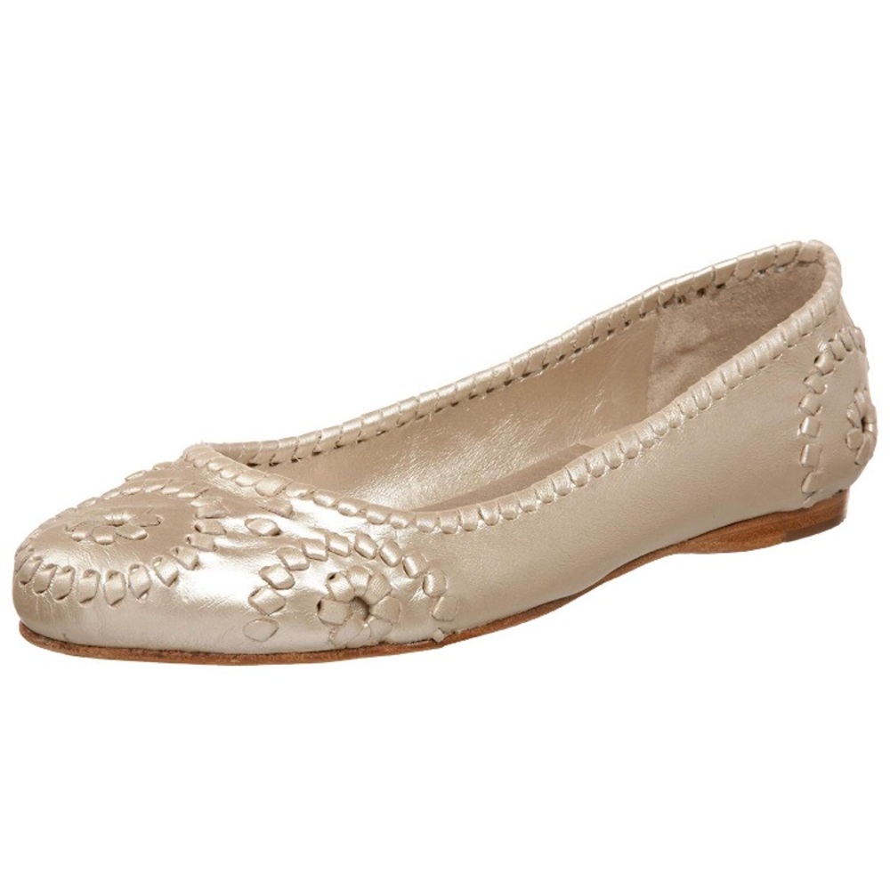 Gold Leather Jack Rogers Ballet Flats